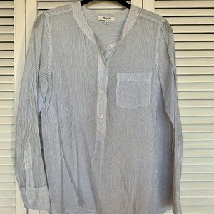 Madewell Blue/White Pinstrip top
